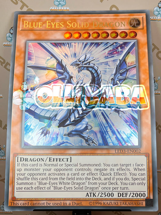 Giant Card Blue Eyes Solid Dragon - LED3 - EN002
