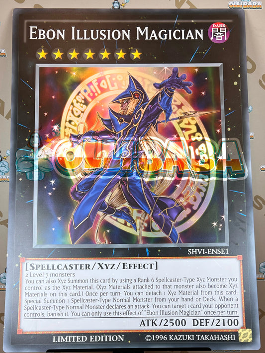 Giant Card Ebon Illusion Magician "Signed by YUGI Voice Actor Dan Green" - SVHI - ENSE1