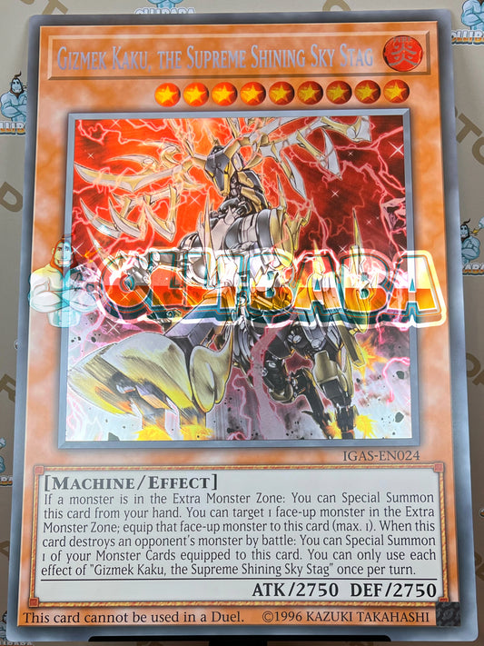 Giant Card Gizmek Kaku, the Supreme Shining Sky Stag - IGAS - EN024