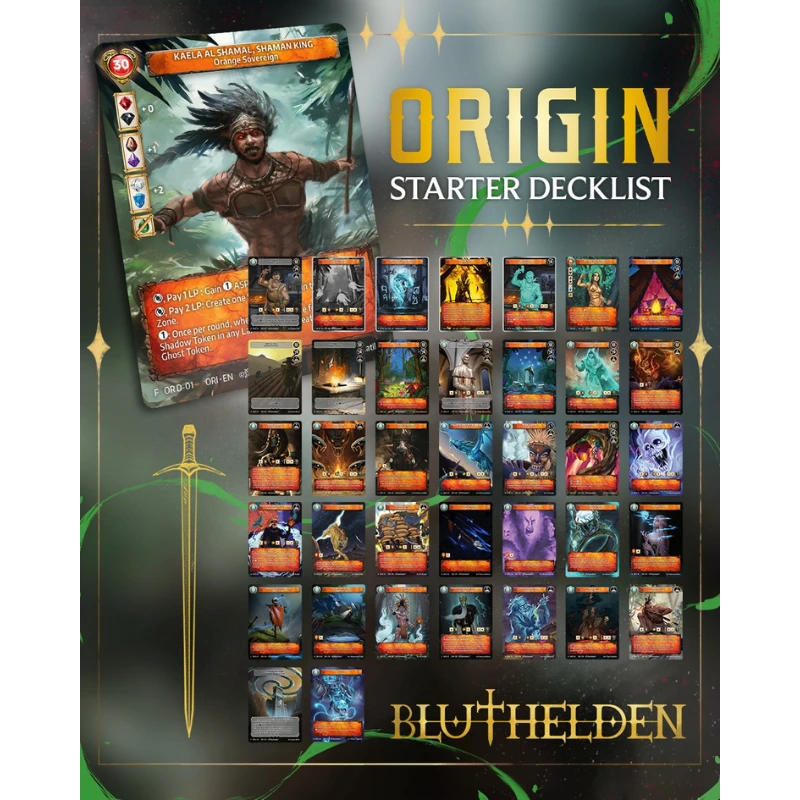 Bluthelden™ Starter Deck – 1st Edition "Origin" - Orange Sovereign