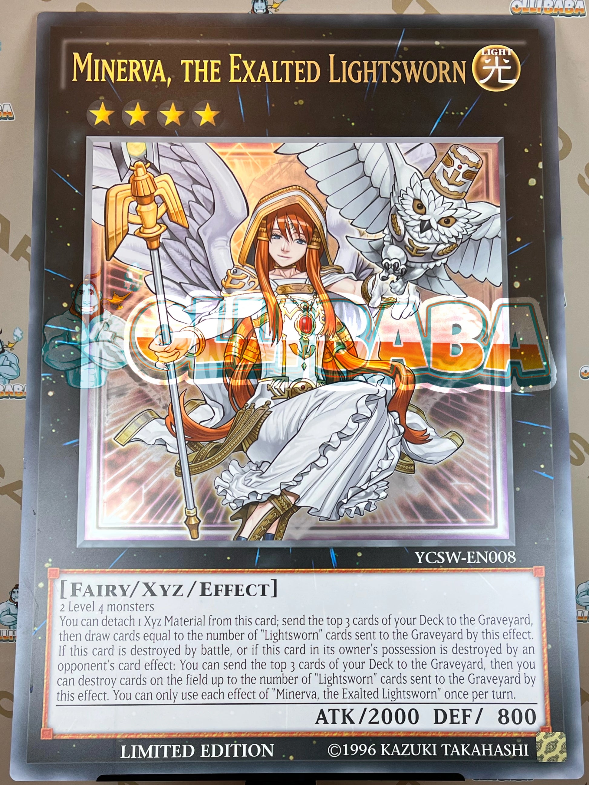 Giant Card Minerva, The Exalted Lightsworn - YCSW - EN008 Olli-Baba Sammelkarten Giant Card Minerva, The Exalted Lightsworn - YCSW - EN008 Olli-Baba Sammelkarten
